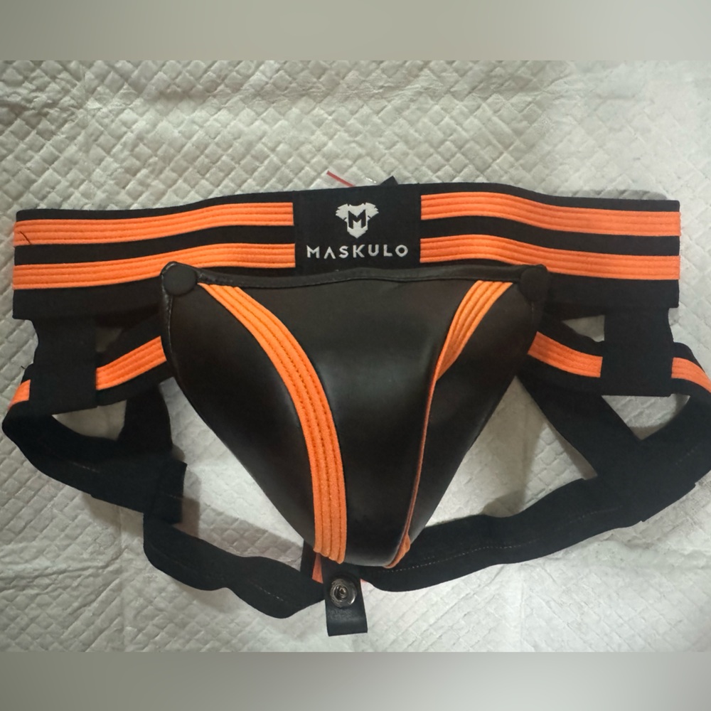 Maskulo Youngero Neon Orange Jockstrap.JS110-16-L
